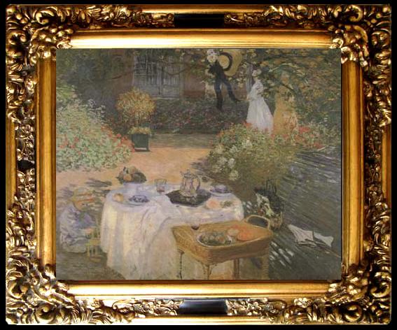 framed  Claude Monet The lunch (san27), Ta011